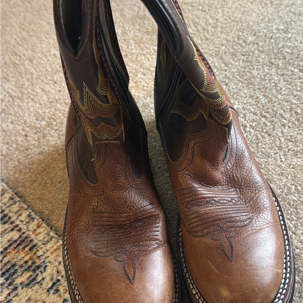 Durango Brown Leather Combat Boots